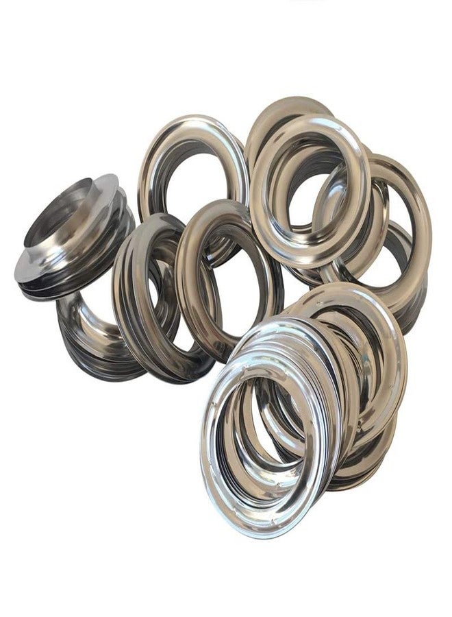 Nimida™ Grommet/Eyelet Large size Outer Dia 35 MM Inner Dia 20.50 MM | Nickel Colour | for Tarpaulin, Banners, Leather bags etc | Pack of 20 - Image 1
